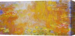 Pond Canvas Paintings - The Water-Lily Pond 2 by Claude Monet