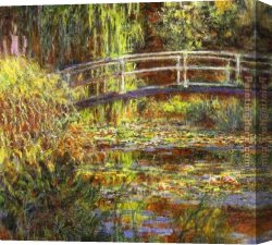 Water-mill Canvas Paintings - The Water Lily Pond by Claude Monet