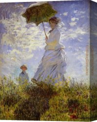 Summer Landscape Aka Woman with a Parasol in a Garden Canvas Paintings - The Woman With The Parasol by Claude Monet