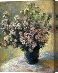 The Flower Seller Canvas Paintings - Vase Of Flowers by Claude Monet