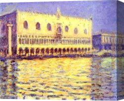 Palace Canvas Paintings - Venice The Doge Palace by Claude Monet