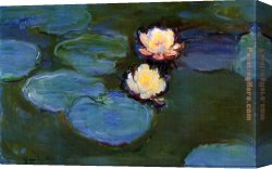 Water-mill Canvas Paintings - Water-Lilies by Claude Monet