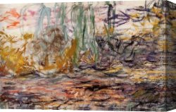 Water-mill Canvas Paintings - Water-Lilies left by Claude Monet