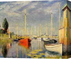Argenteuil Canvas Paintings - Yachts at Argenteuil by Claude Monet