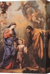 Family Canvas Paintings - Holy Family by Claudio Coello
