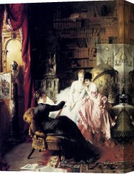 Lessons Canvas Paintings - The Lesson by Conrad Kiesel