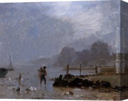 Valencian Fisherman Canvas Paintings - The Fisherman by Constant Troyon