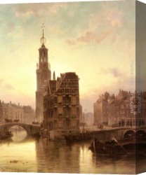 Amsterdam Canvas Paintings - Amsterdam by Cornelis Christiaan Dommelshuizen