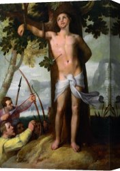 The Inspiration of Saint Matthew Canvas Paintings - The Miracle of Saint Sebastian by Cornelis Cornelisz
