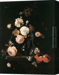 Flower of Life Canvas Paintings - Flower Still-Life by Cornelis de Heem