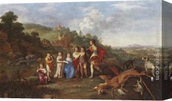 Cornelis Cornelisz Van Haarlem Canvas Paintings - Children of Frederick V Prince Elector of Pfalz and King of Bohemia by Cornelis van Poelenburgh