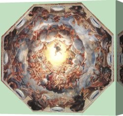 Correggio Canvas Paintings - Assumption of the Virgin by Correggio