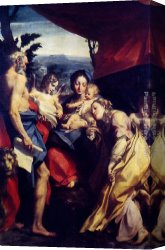 Jerome Canvas Paintings - Madonna Of St. Jerome by Correggio