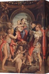 Correggio Canvas Paintings - Madonna with St George by Correggio