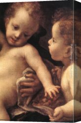The Virgin And Child with Five Angels Canvas Paintings - Virgin and Child with an Angel (detail) by Correggio