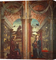 Annunciation Canvas Paintings - Annunciation by Cosme Tura