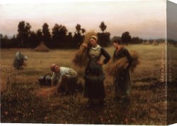 Daniel Canvas Paintings - Knight The Harvesters by Daniel Ridgway Knight