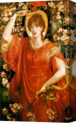 Altarpiece of The Church Fathers Vision of St Sigisbert Canvas Paintings - A Vision of Fiammetta by Dante Gabriel Rossetti