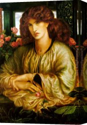 Della Canvas Paintings - La Donna della Finestra by Dante Gabriel Rossetti