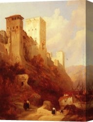 The Piazzetta, Looking Toward The Clock Tower Canvas Paintings - Tower Of Comaris, Alhambra, Granada by David Roberts