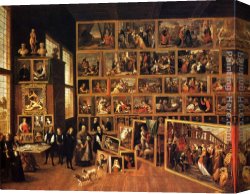 Wilhelm Canvas Paintings - The Archduke Leopold - Wilhelm's Studio by David the Younger Teniers