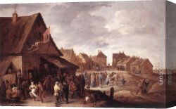 David The Younger Teniers Canvas Paintings - Village Feast by David the Younger Teniers