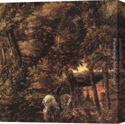 The Torture of St George Michiel Van Coxcie Canvas Paintings - Saint George In The Forest by Denys van Alsloot