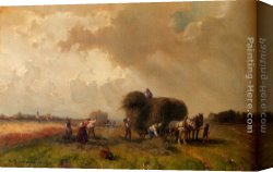 Harvest Canvas Paintings - Harvest Time by Desire Thomassin