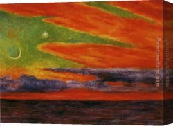 Rivera Canvas Paintings - Atardecer en Acapulco by Diego Rivera