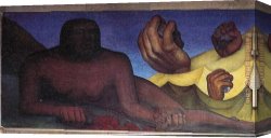 Rivera Canvas Paintings - Detroit Industry by Diego Rivera