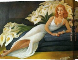 Portrait Canvas Paintings - Portrait of Natasha Zakolkowa Gelman by Diego Rivera