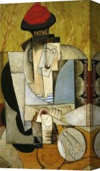 Sunny Breakfast Canvas Paintings - Sailor at Breakfast by Diego Rivera