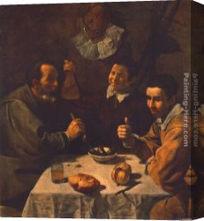 Silva Canvas Paintings - Breakfast by Diego Rodriguez de Silva Velazquez
