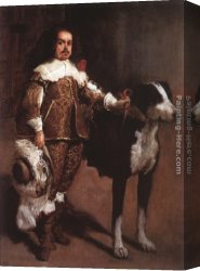 Court Canvas Paintings - Court Dwarf Don Antonio el Ingl&eacute;s by Diego Rodriguez de Silva Velazquez