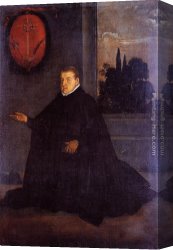 Ribera Canvas Paintings - Don Cristobal Suarez de Ribera by Diego Rodriguez de Silva Velazquez