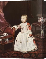 Infante Canvas Paintings - Infante Philip Prosper by Diego Rodriguez de Silva Velazquez