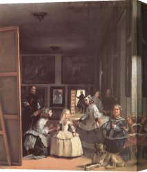 Vague Et La Perle Canvas Paintings - Las Meninas by Diego Rodriguez de Silva Velazquez