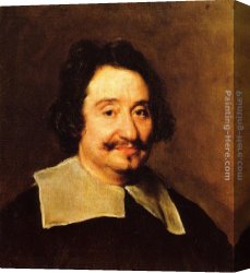 Silva Canvas Paintings - Miguel Angelo, Barber to the Pope () by Diego Rodriguez de Silva Velazquez