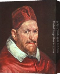 Silva Canvas Paintings - Pope Innocent X by Diego Rodriguez de Silva Velazquez