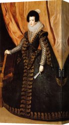 Standing Canvas Paintings - Queen Isabel, Standing by Diego Rodriguez de Silva Velazquez