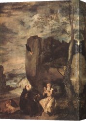 St Dominic Canvas Paintings - Sts Paul the Hermit and Anthony Abbot by Diego Rodriguez de Silva Velazquez