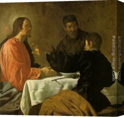 Supper Canvas Paintings - The Supper at Emmaus by Diego Rodriguez de Silva Velazquez