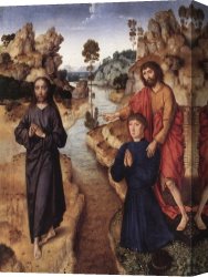 Dirck Bouts Canvas Paintings - Ecce agnus Dei by Dirck Bouts