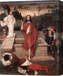 Resurrection - Morn Canvas Paintings - Resurrection by Dirck Bouts