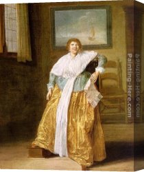 Dirck Bouts Canvas Paintings - Seated Woman with a Letter by Dirck Hals