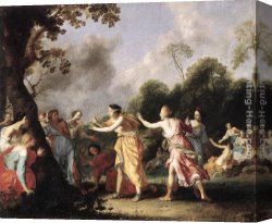 Dirck Bouts Canvas Paintings - Blind Man's Buff by Dirck van der Lisse