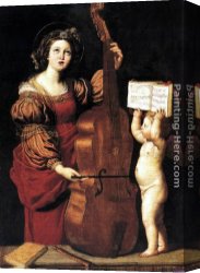 Cecilia Canvas Paintings - St Cecilia by Domenichino