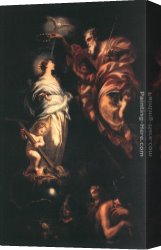 Immaculate Canvas Paintings - Immaculate Conception by Domenico Piola