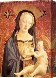 Madonna with Child Canvas Paintings - Madonna and Child by Domenico Veneziano