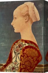 Portrait of a Woman Canvas Paintings - Portrait of a Young Woman by Domenico Veneziano